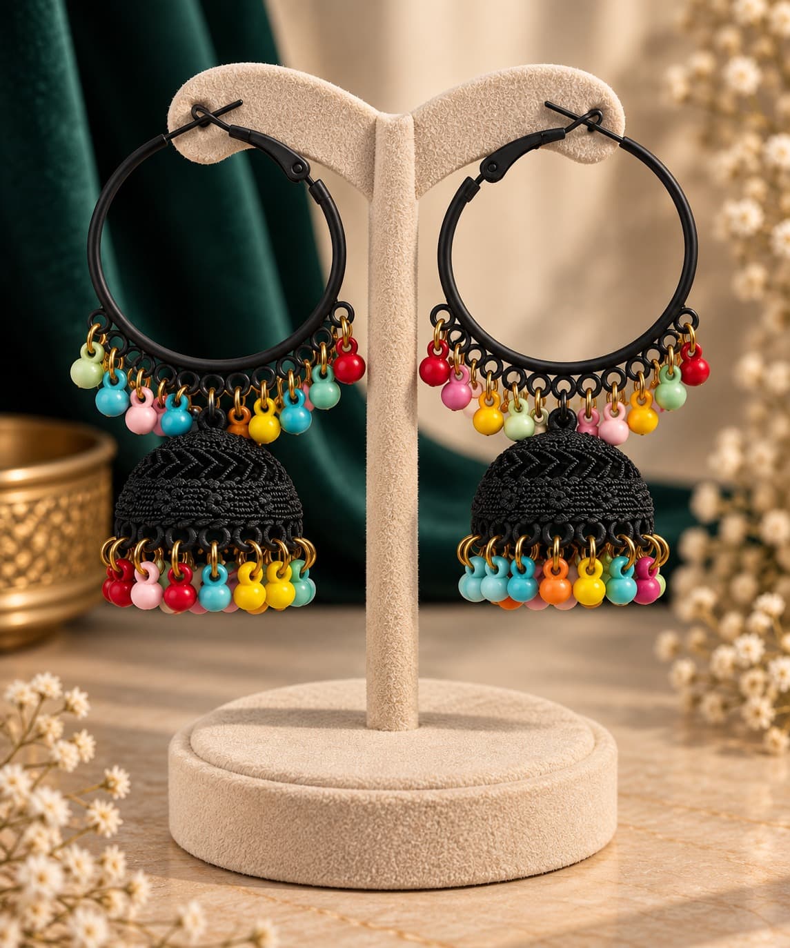 Bali Jhumka Earrings – Elegant Traditional Design-Earrings - 0072
