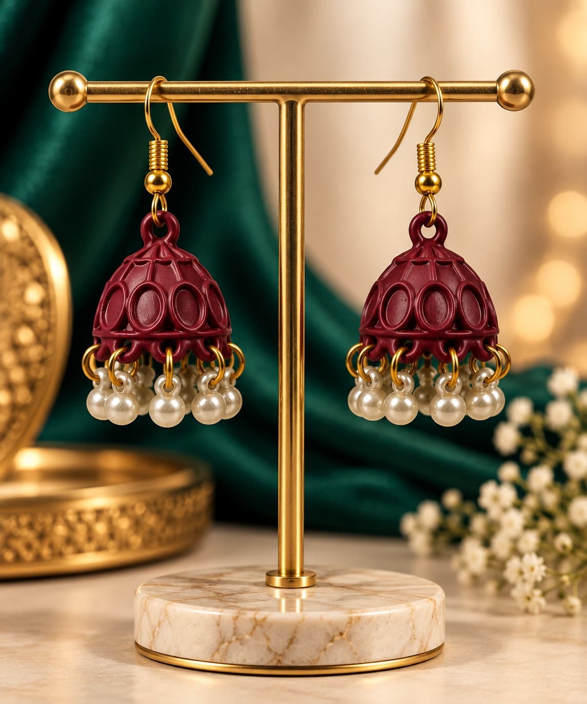 Mate Only Jumki | Elegant Traditional Jhumka Earrings - 0073