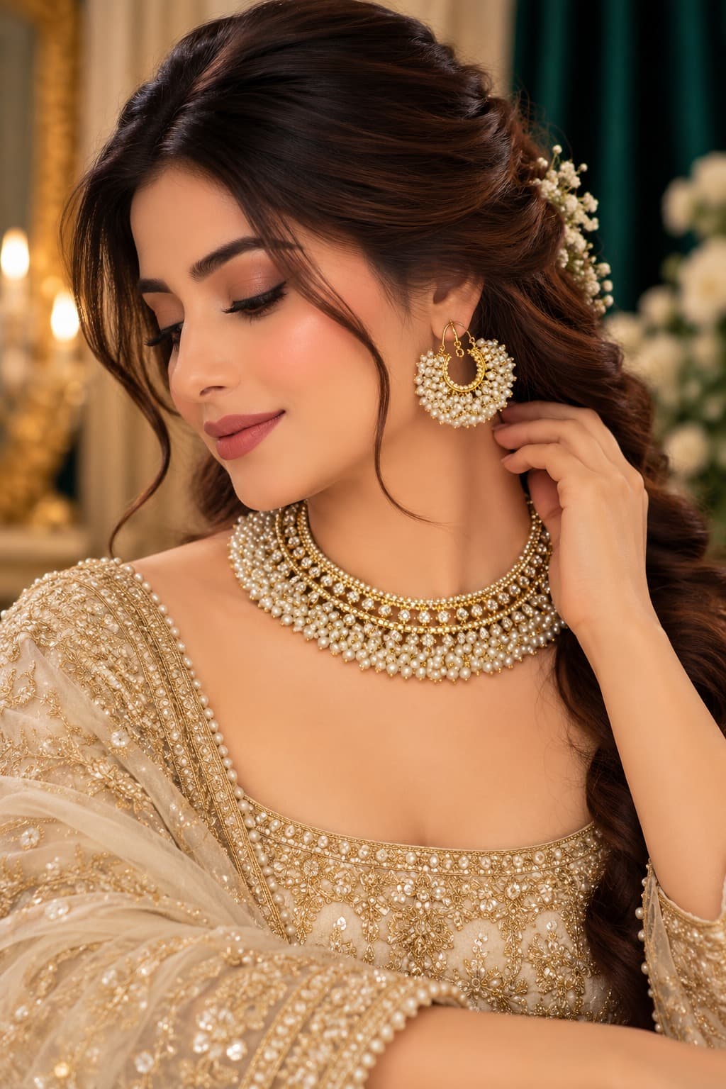 Manjoos Party Set | Elegant Traditional Party Wear Jewellery Set-PartySet - 0087